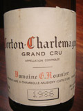 CORTON CHARLEMAGNE GEORGES ROUMIER 1986